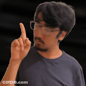 Man With Glasses And Beard Pointing GIF