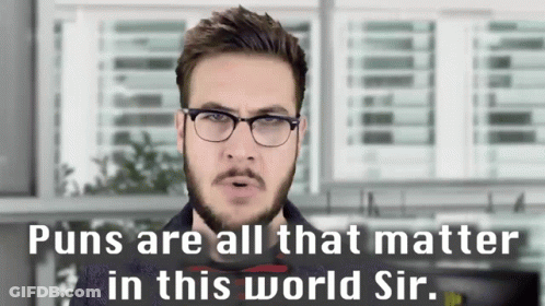 Man With Glasses And Beard Puns Matter Sir GIF