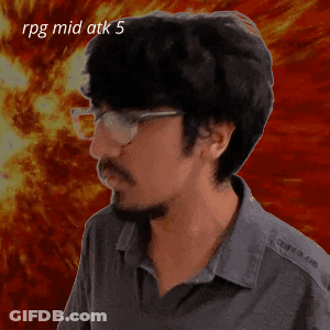 Man With Glasses And Beard RPG Mid Attack 5 GIF