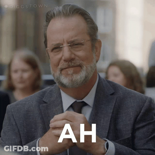 Man With Glasses And Beard Saying Ah GIF