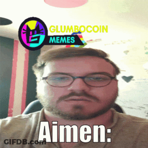 Man With Glasses And Beard Saying Amen GIF