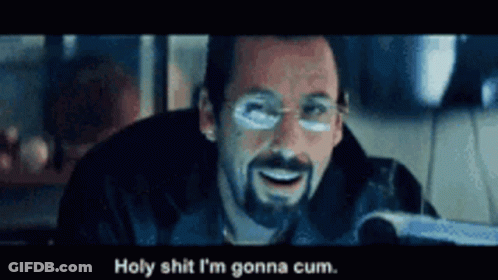 Man With Glasses And Beard Saying Holy Shit I'm Gonna Cum GIF