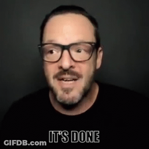 Man With Glasses And Beard Saying Its Done GIF