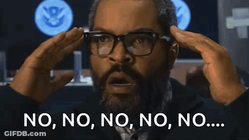 Man With Glasses And Beard Saying No GIF
