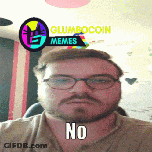 Man With Glasses And Beard Saying No GIF