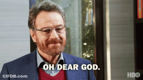 Man With Glasses And Beard Saying Oh Dear God GIF