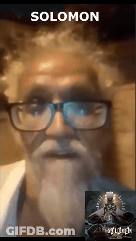 Man With Glasses And Beard Saying Solomon GIF