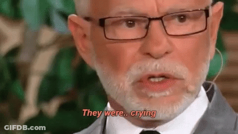 Man With Glasses And Beard Saying They Were Crying GIF