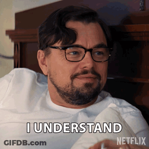 Man With Glasses And Beard Says I Understand Netflix GIF