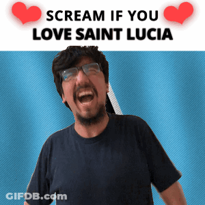 Man With Glasses And Beard Screaming Scream If You Love Saint Lucia GIF