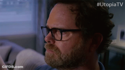 Man With Glasses And Beard Sitting On Couch #UtopiaTV GIF