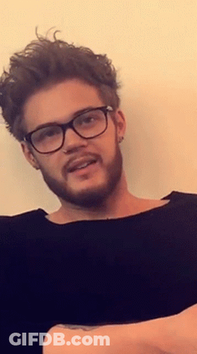 Man With Glasses And Beard Smiling GIF