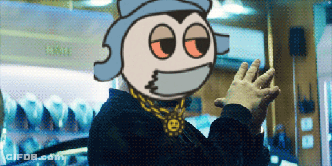 Man With Glasses And Beard Smiling Caption Me Going All In $ Base This Is How I Win GIF