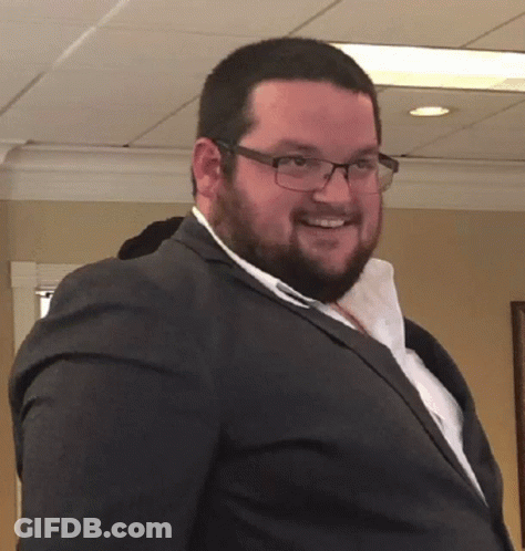 Man With Glasses And Beard Smiling GIF