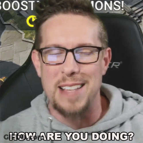 Man With Glasses And Beard Smiling How Are You Doing GIF