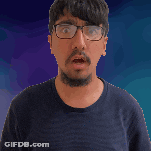Man With Glasses And Beard Surprised Mouth Open GIF
