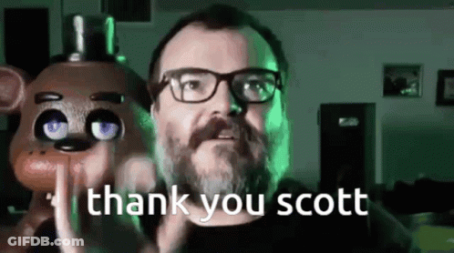 Man With Glasses And Beard Thank You Scott Teddy Bear GIF