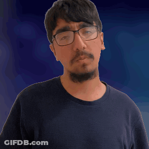 Man With Glasses And Beard Waving Hand GIF