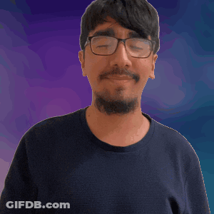 Man With Glasses And Beard Waving GIF