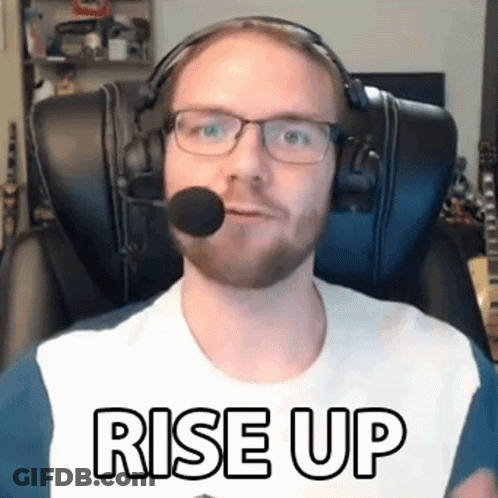 Man With Glasses And Beard Wearing Headphones And Microphone GIF