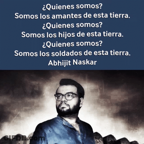 Man With Glasses And Beard With Abhijit Naskar Quote GIF
