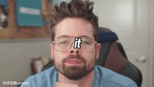Man With Glasses And Beard With It On Nose GIF