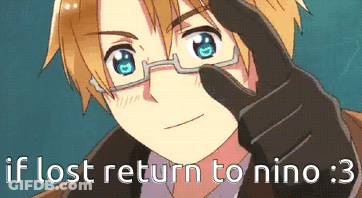 Man With Glasses And Black Glove Says If Lost Return To Nino GIF