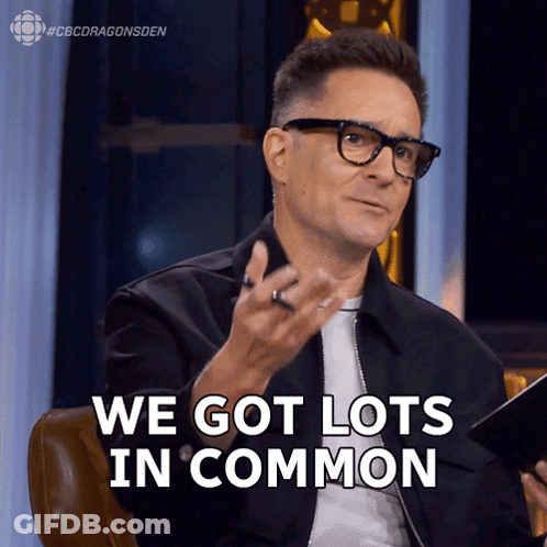 Man With Glasses And Black Jacket We Got Lots In Common GIF