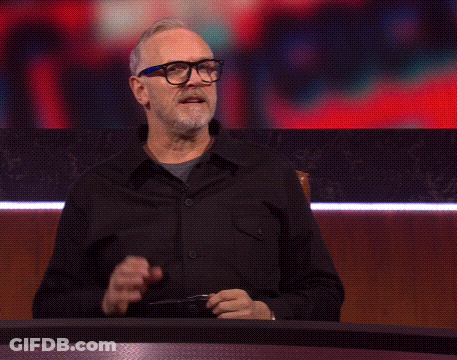 Man With Glasses And Black Shirt Saying Interesting GIF