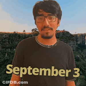 Man With Glasses And Black Shirt September 3 GIF