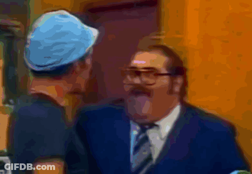 Man With Glasses And Blue Hat Talking GIF