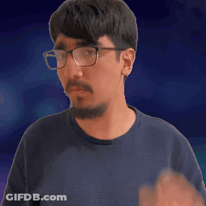 Man With Glasses And Blue Shirt Making Funny Face GIF