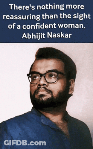 Man With Glasses And Blue Shirt Quote From Abhijit Naskar GIF