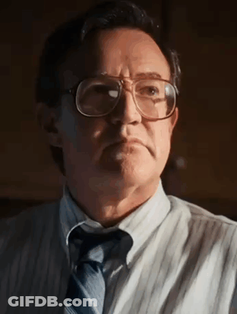 Man With Glasses And Blue Tie Funny Face GIF