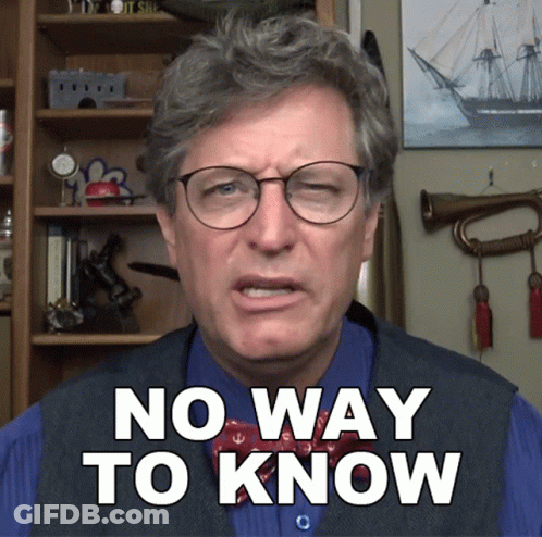 Man With Glasses And Bow Tie Says No Way To Know GIF