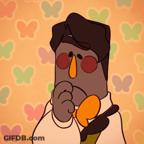 Man With Glasses And Bow Tie With Butterflies GIF