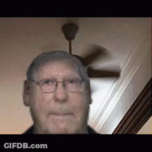 Man With Glasses And Ceiling Fan GIF