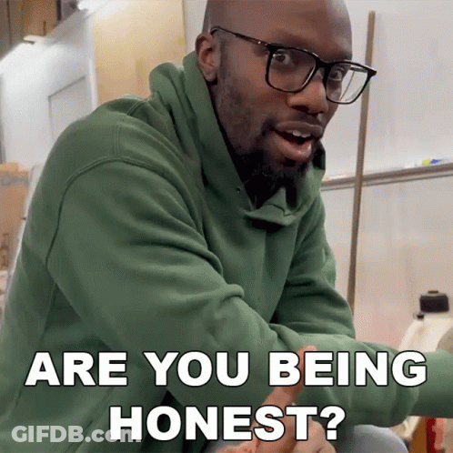 Man With Glasses And Green Hoodie Asking If Honest GIF