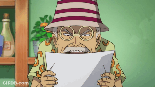Man With Glasses And Hat Holding Paper GIF