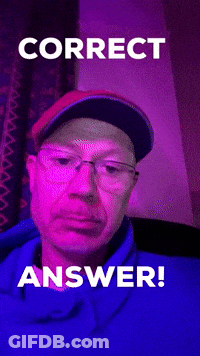 Man With Glasses And Hat Saying Correct Answer GIF