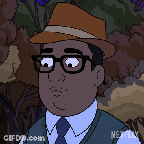 Man With Glasses And Hat Saying Netflix GIF