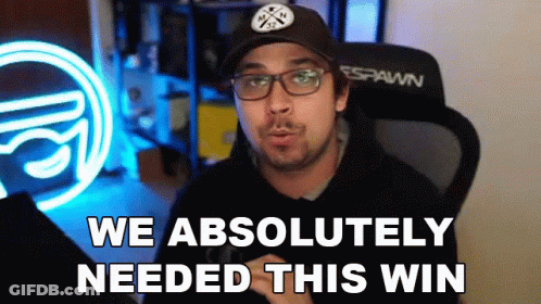Man With Glasses And Hat Saying We Absolutely Needed This Win GIF