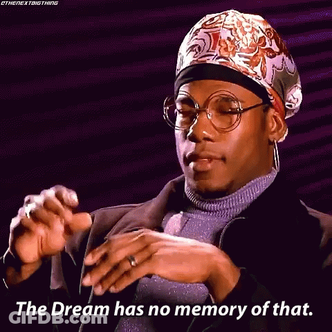 Man With Glasses And Hat Says Dream Has No Memory GIF