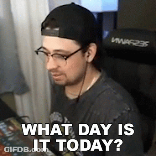 Man With Glasses And Hat Says What Day Is It Today GIF