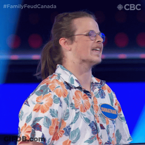 Man With Glasses And Hawaiian Shirt Name Tag Jonathan GIF