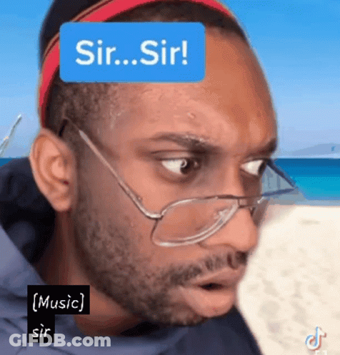 Man With Glasses And Headband Saying Sir Sir GIF