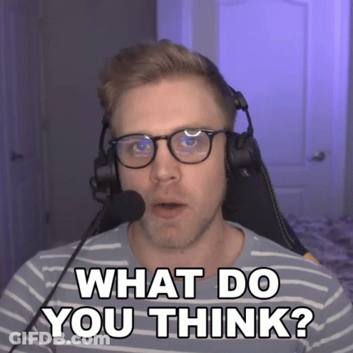 Man With Glasses And Headphones Asking What Do You Think GIF