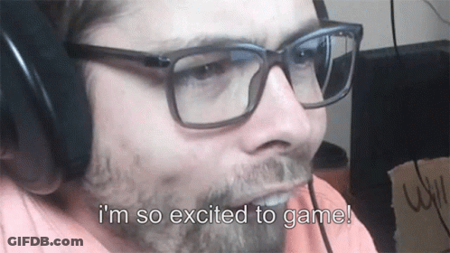 Man With Glasses And Headphones Excited To Play Game GIF