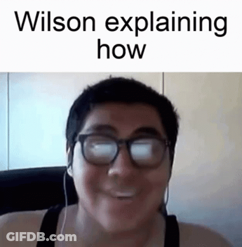 Man With Glasses And Headphones Explaining On Video Call GIF