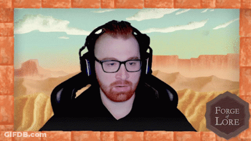 Man With Glasses And Headphones Forge Lore GIF